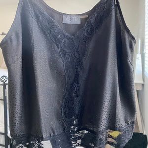 Black lace cami